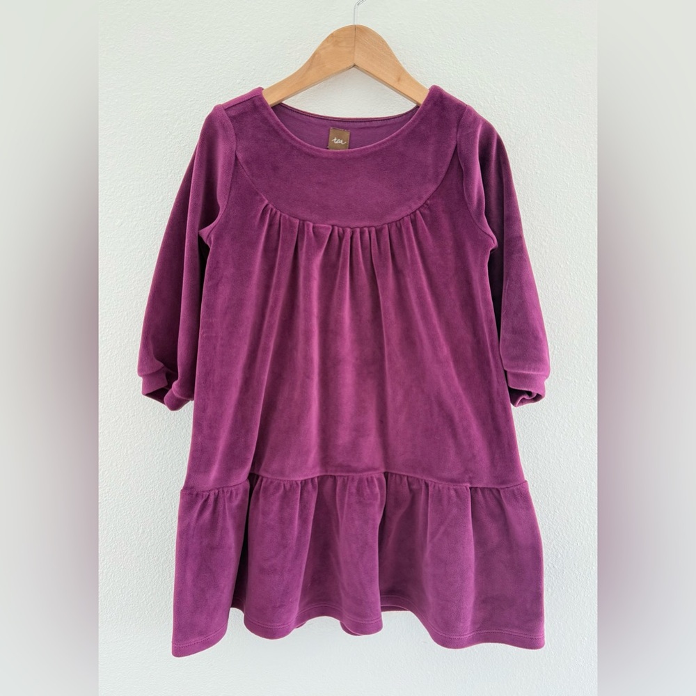 Velour Purple Winter Dress